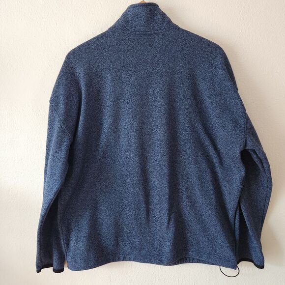 Victoria's Secret PINK Fleece Sweatshirt Heather Blue Pullover Quarter Zip Knit - Picture 2 of 8